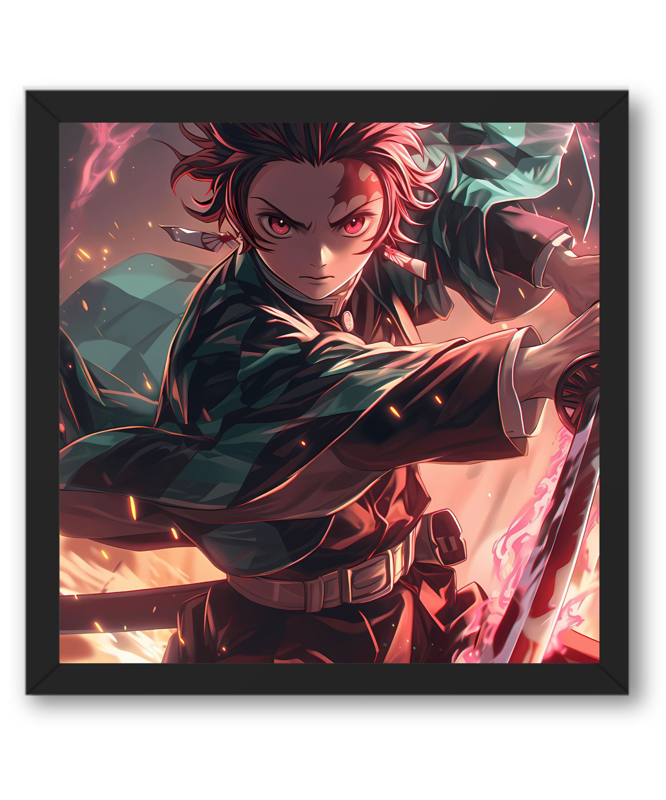 Demon Slayer - Tanjiro 5 - Framed Poster Demon Slayer Tanjiro 5 Framed Poster 1 scaled