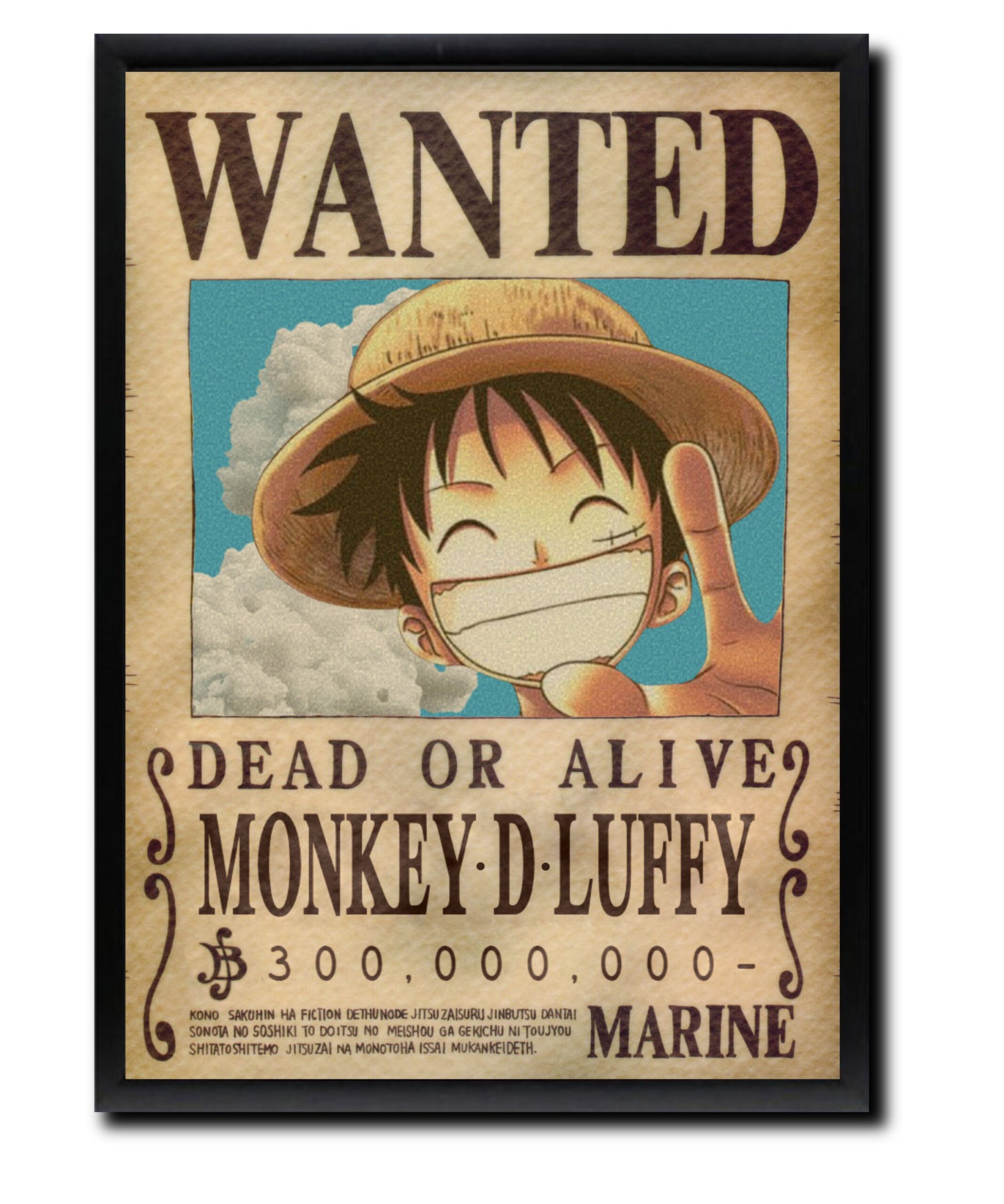 Luffy Wanted Poster Luffy Wanted Poster