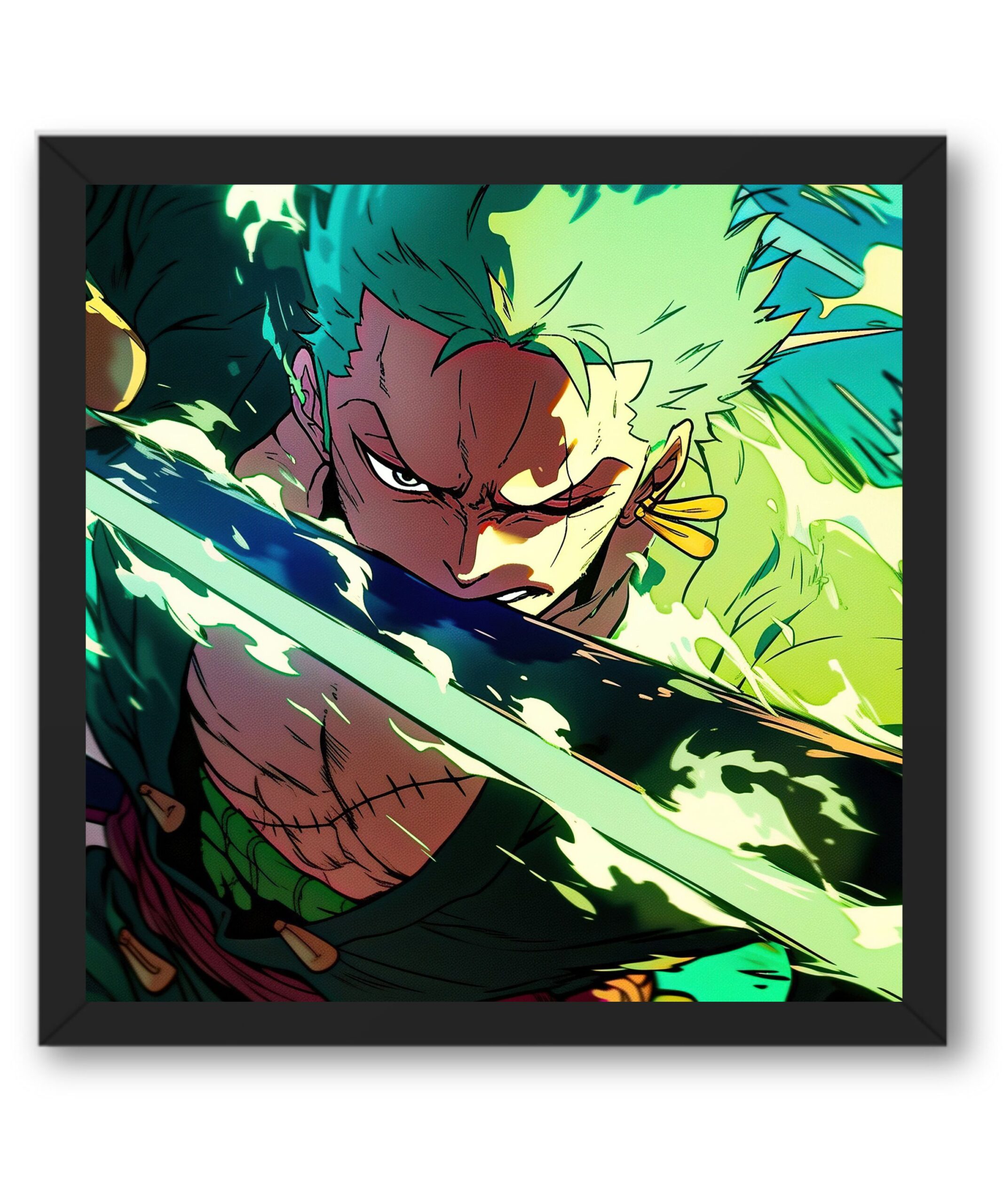One Piece – Zoro 02 - Framed Poster One Piece – Zoro 02 Framed Poster 1 scaled