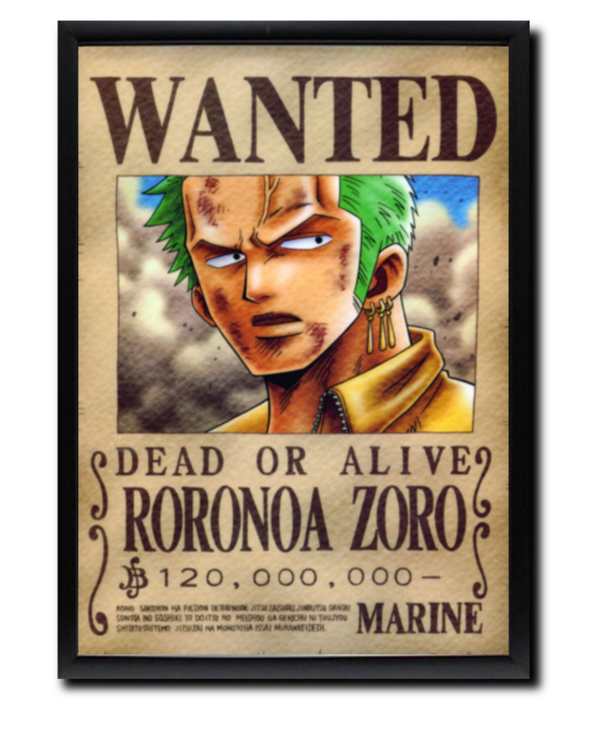 Roronoa Zoro Wanted Poster 4 Zoro Wanted Poster