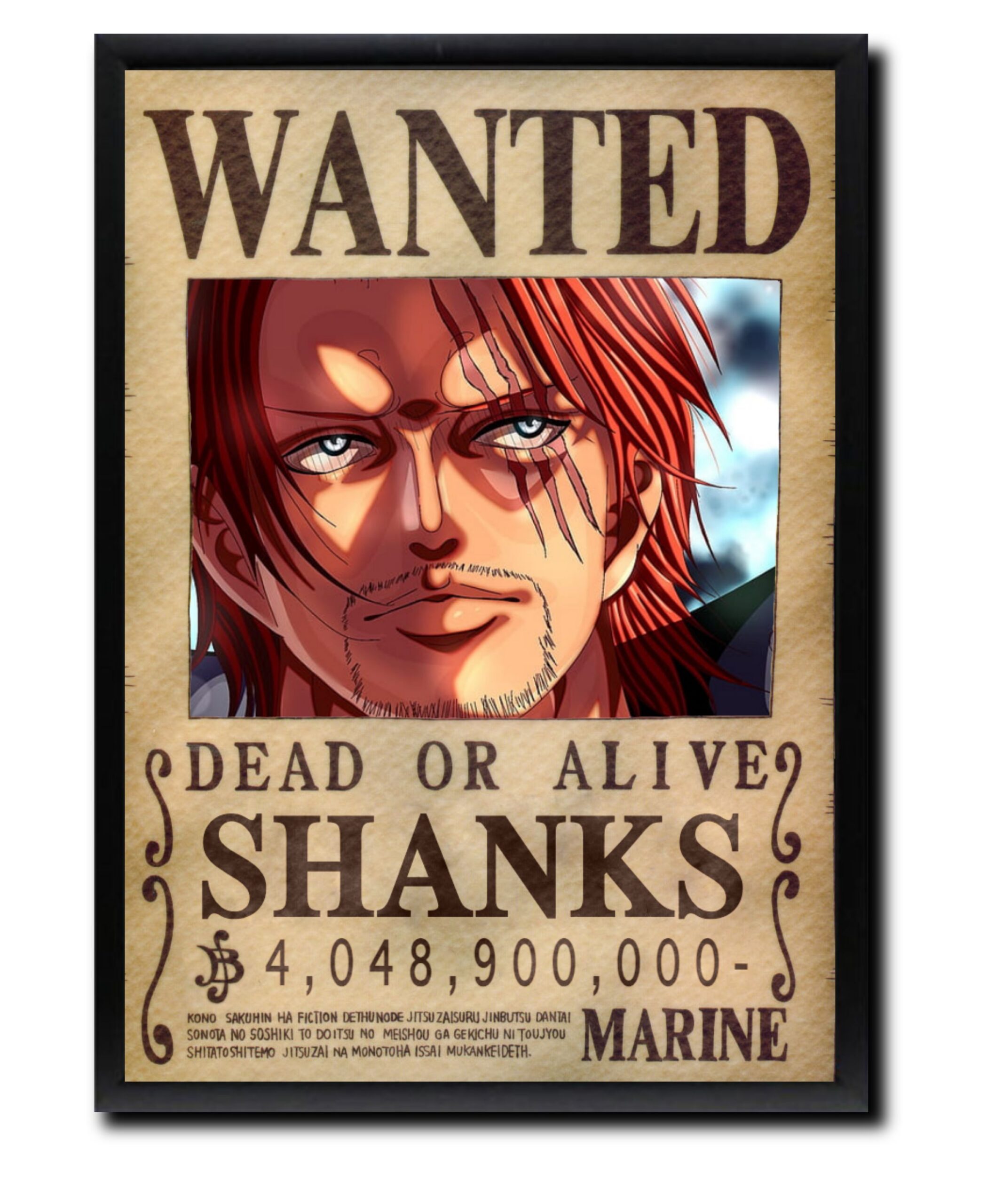 Shanks Wanted Poster 1 Shanks Wanted Poster
